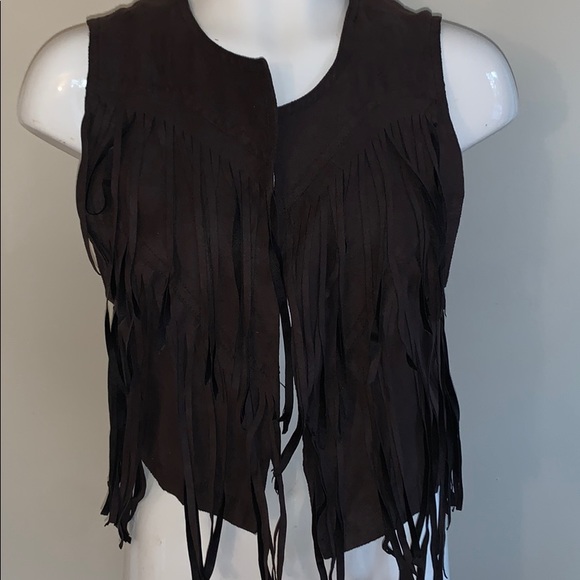 Brown Fringe Vest - Picture 1 of 2